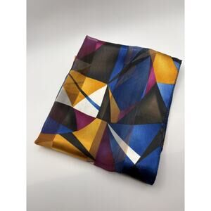 Vintage Abstract Womens Scarf Rectangle 62”x 12” Multi Color Lightweight